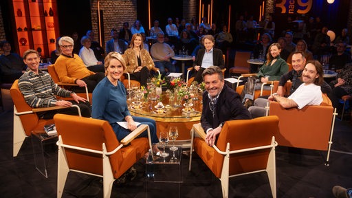 3nach9 mit Thomas Anders, Katharina Schüttler, Julia-Niharika Sen, Franz Stärk, Erik und Rick Zabel sowie Lukas Irmler.